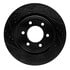633-54287L by DYNAMIC FRICTION COMPANY - Brake Rotor - Drilled and Slotted - Black
