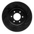 633-54287L by DYNAMIC FRICTION COMPANY - Brake Rotor - Drilled and Slotted - Black