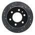 633-63174L by DYNAMIC FRICTION COMPANY - Brake Rotor - Drilled and Slotted - Black
