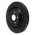 633-76158R by DYNAMIC FRICTION COMPANY - Brake Rotor - Drilled and Slotted - Black