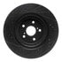 633-76158R by DYNAMIC FRICTION COMPANY - Brake Rotor - Drilled and Slotted - Black