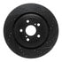 633-76158R by DYNAMIC FRICTION COMPANY - Brake Rotor - Drilled and Slotted - Black