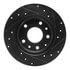633-80079L by DYNAMIC FRICTION COMPANY - Brake Rotor - Drilled and Slotted - Black