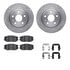 6512-45103 by DYNAMIC FRICTION COMPANY - Brake Rotor with 5000 Brake Pads and Hardware Kit