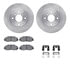 6512-59237 by DYNAMIC FRICTION COMPANY - Brake Rotor with 5000 Brake Pads and Hardware Kit