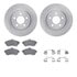 6512-63423 by DYNAMIC FRICTION COMPANY - Brake Rotor with 5000 Brake Pads and Hardware Kit