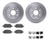 6512-63599 by DYNAMIC FRICTION COMPANY - Brake Rotor with 5000 Brake Pads and Hardware Kit