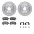 6512-65121 by DYNAMIC FRICTION COMPANY - Brake Rotor with 5000 Brake Pads and Hardware Kit