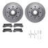 6512-99263 by DYNAMIC FRICTION COMPANY - Brake Rotor with 5000 Brake Pads and Hardware Kit