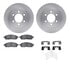 6512-99549 by DYNAMIC FRICTION COMPANY - Brake Rotor with 5000 Brake Pads and Hardware Kit