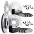 6514-80129 by DYNAMIC FRICTION COMPANY - Rotors with 5000 Advanced Brake Pads includes Hardware