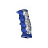 70814B by UNITED PACIFIC - Gearshift Knob - Aluminum, Thread-On, Pistol Grip, Indigo Blue, with Chrome Skulls