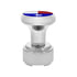 70825 by UNITED PACIFIC - Gearshift Knob - Chrome, Thread-On, with 9/10 Speed Adapter & Texas Flag Sticker