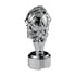 70829 by UNITED PACIFIC - Gearshift Knob - Zinc/Aluminum, Thread-On, Skull Design, with 9/10 Speed Adapter, Chrome