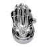 70829 by UNITED PACIFIC - Gearshift Knob - Zinc/Aluminum, Thread-On, Skull Design, with 9/10 Speed Adapter, Chrome