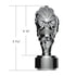 70829 by UNITED PACIFIC - Gearshift Knob - Zinc/Aluminum, Thread-On, Skull Design, with 9/10 Speed Adapter, Chrome