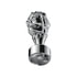 70829 by UNITED PACIFIC - Gearshift Knob - Zinc/Aluminum, Thread-On, Skull Design, with 9/10 Speed Adapter, Chrome