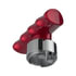 70839 by UNITED PACIFIC - Gearshift Knob - Aluminum, Thread-On, T-Shape, with Chrome 9/10 Speed Adapter, Candy Red