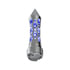 70924 by UNITED PACIFIC - Gearshift Knob - Chrome/Blue LED, Daytona Style, Spike, 9/10 Speed Adapter