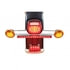 71000 by UNITED PACIFIC - Light Bar Bracket - Motorcycle Rear Turn Signal Bar, with Light Cut-Out