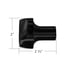 71020 by UNITED PACIFIC - Air Brake Valve Control Knob - Candy Black with Matte Black Inlay, Ace of Spades Design