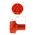 71037 by UNITED PACIFIC - Air Brake Valve Control Knob - Orange, Ace of Spades Design, Heavy Duty Zinc Die Cast