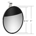 86506 by UNITED PACIFIC - Convex Mirror - 8.5" Stainless Steel, Heated, Passenger Side, with LED