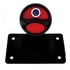 86820 by UNITED PACIFIC - Tail Light - Black, 1928 DUO Lamp, Blue Dot Style, LED, with Horizontal Mounting Bracket