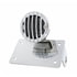 86852 by UNITED PACIFIC - Tail Light - Motorcycle LED "Bobber" Style Horizontal, with Chrome Grille Bezel, Smoke Lens
