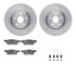 6612-11099 by DYNAMIC FRICTION COMPANY - Rotors with 5000 Euro Ceramic Brake Pads includes Hardware