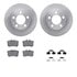 6612-13416 by DYNAMIC FRICTION COMPANY - Rotors with 5000 Euro Ceramic Brake Pads includes Hardware