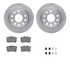 6612-13443 by DYNAMIC FRICTION COMPANY - Rotors with 5000 Euro Ceramic Brake Pads includes Hardware