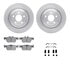6612-27232 by DYNAMIC FRICTION COMPANY - Rotors with 5000 Euro Ceramic Brake Pads includes Hardware