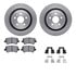 6612-27244 by DYNAMIC FRICTION COMPANY - Rotors with 5000 Euro Ceramic Brake Pads includes Hardware