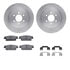 6612-46117 by DYNAMIC FRICTION COMPANY - Rotors with 5000 Euro Ceramic Brake Pads includes Hardware