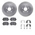 6612-47011 by DYNAMIC FRICTION COMPANY - Rotors with 5000 Euro Ceramic Brake Pads includes Hardware