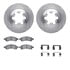 6612-48031 by DYNAMIC FRICTION COMPANY - Rotors with 5000 Euro Ceramic Brake Pads includes Hardware