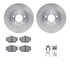 6612-54007 by DYNAMIC FRICTION COMPANY - Rotors with 5000 Euro Ceramic Brake Pads includes Hardware