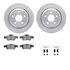 6612-63332 by DYNAMIC FRICTION COMPANY - Rotors with 5000 Euro Ceramic Brake Pads includes Hardware