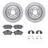 6612-63432 by DYNAMIC FRICTION COMPANY - Rotors with 5000 Euro Ceramic Brake Pads includes Hardware