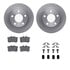 6612-73099 by DYNAMIC FRICTION COMPANY - Rotors with 5000 Euro Ceramic Brake Pads includes Hardware