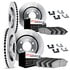 6614-10650 by DYNAMIC FRICTION COMPANY - Rotors with 5000 Euro Ceramic Brake Pads includes Hardware