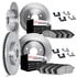 6614-20008 by DYNAMIC FRICTION COMPANY - Rotors with 5000 Euro Ceramic Brake Pads includes Hardware