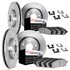 6614-42000 by DYNAMIC FRICTION COMPANY - Rotors with 5000 Euro Ceramic Brake Pads includes Hardware