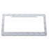 50135 by UNITED PACIFIC - License Plate Frame - Chrome, Diamond Plate