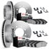 6514-48077 by DYNAMIC FRICTION COMPANY - Rotors with 5000 Advanced Brake Pads includes Hardware