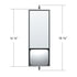 60008 by UNITED PACIFIC - West Coast Mirror - 6" x 16", Stainless Steel, with Convex Lower Mirror, Non Heated