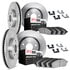 6514-55388 by DYNAMIC FRICTION COMPANY - Rotors with 5000 Advanced Brake Pads includes Hardware