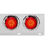 61020 by UNITED PACIFIC - Light Bar - Rear, with Visors, Stainless Steel, Six 4" LED Turbine Lights