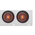 61022 by UNITED PACIFIC - Light Bar - Stainless Steel, Spring Loaded, 2" Bolt Pattern, with 6 x 4" 13 LED Abyss Light, Red LED/Clear Lens